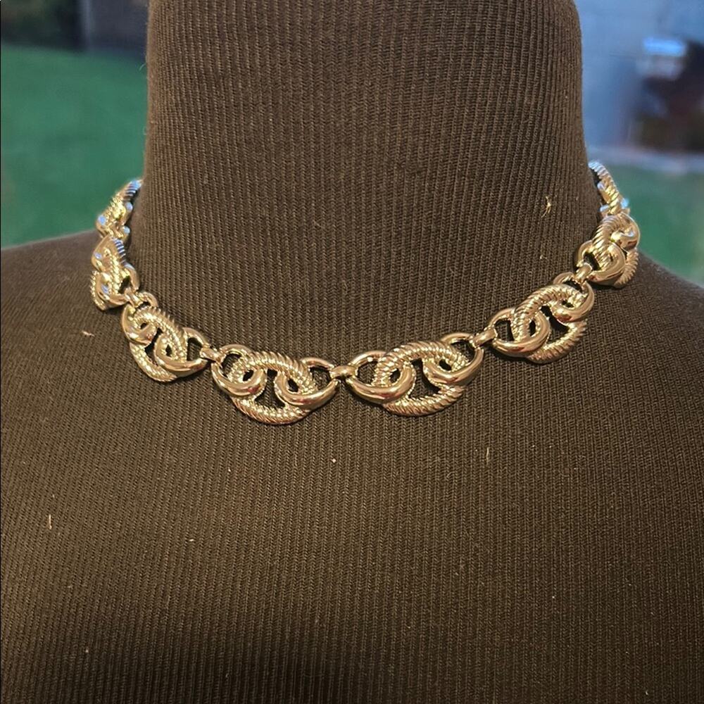 Gold finish Chain Necklace perfect for prom old money